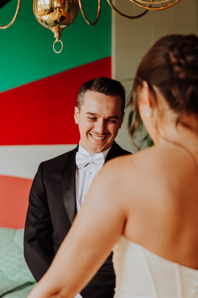 Jack Mahoney smiling in a tuxedo at a formal celebration